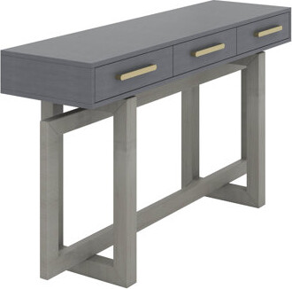 Latitude Run 57-Inch Console Table, Minimalist Style Extra Long Entryway Table Sofa Table With Three Drawers & Sturdy Construction