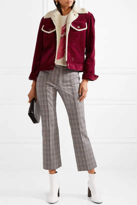 Marc Jacobs Faux Shearling-lined Corduroy Jacket - Burgundy