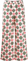 Thumbnail for your product : Aspesi Square Print Straight Trousers