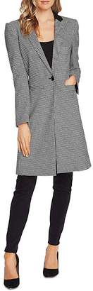 Vince Camuto Houndstooth Notch-Collar Coat
