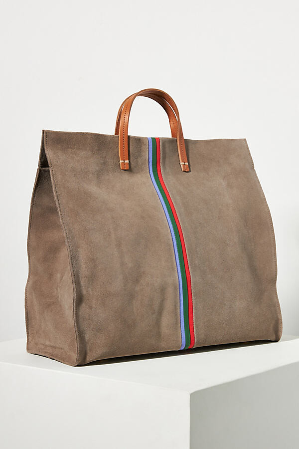 suede tote handbag