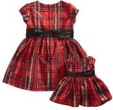 Thumbnail for your product : Bonnie Jean Little Girls 2-Pc. Plaid Dress & Doll Dress Set
