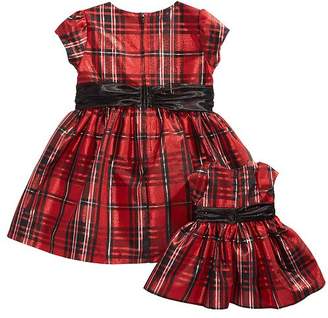 Bonnie Jean Little Girls 2-Pc. Plaid Dress & Doll Dress Set