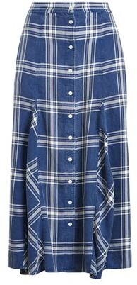 Ralph Lauren Button-Front Twill Midi Skirt - ShopStyle
