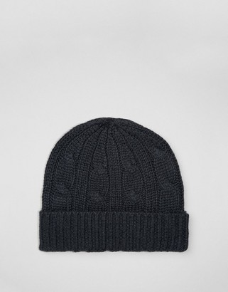 Selected Beanie in Cable Knit