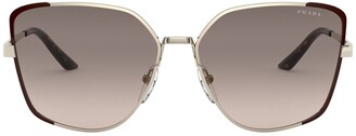 Prada Cat-Eye Metal Sunglasses