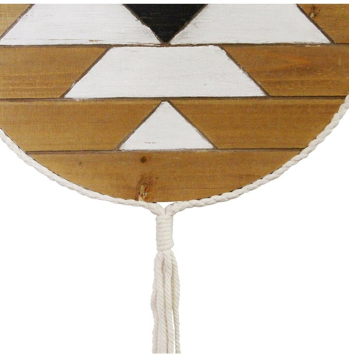 Stratton Home Decor Hanging Boho Wood Wall Art In White Black Natural Wood At Nordstrom Rack Shopstyle