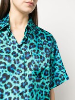 Thumbnail for your product : Sandro Leopard-Print Short-Sleeve Shirt
