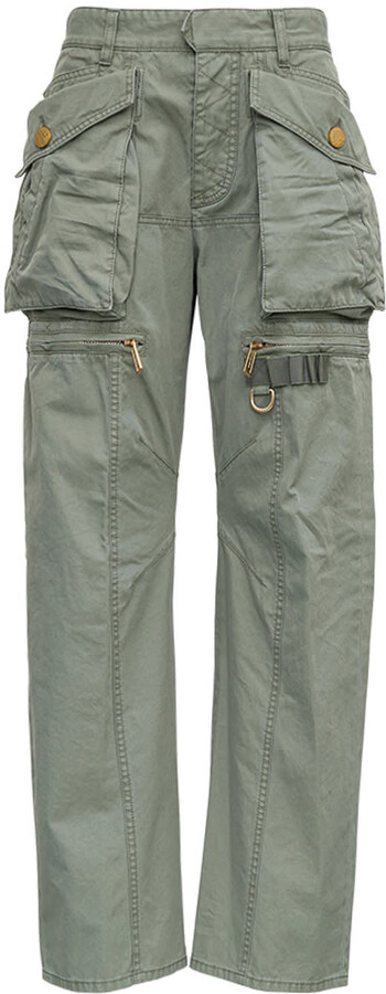 Raan Pah Muang Stonewashed Cotton Cargo Pants with Side Leg Hobo Pockets variant25020AMZ 