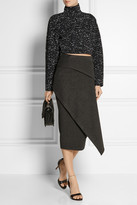 Thumbnail for your product : Proenza Schouler Paint-splattered cropped tech-jersey sweater