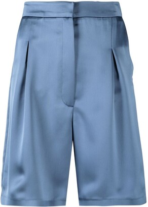 In The Mood For Love Pleated Satin Shorts