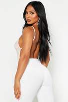 Thumbnail for your product : boohoo Backless Strappy Slinky Bodysuit