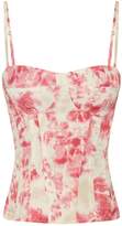 Thumbnail for your product : PrettyLittleThing Purple Tie Dye Print Structured Corset Top