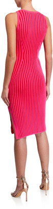 Milly Rid Striped Sleeveless Bodycon Dress