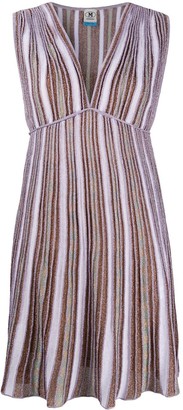 M Missoni Striped Metallic-Knit Dress