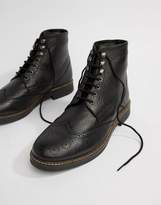 Thumbnail for your product : Frank Wright Milled Brogue Black Leather