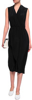 Thumbnail for your product : Vince Wrap-effect Gathered Silk Crepe De Chine Midi Dress