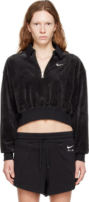 Nike Black Sportswear Cropped Polo