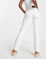 Thumbnail for your product : Reclaimed Vintage Inspired straight leg jeans in white