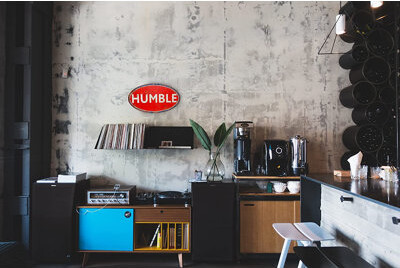 First Of A Kind Easy To Hang Metal Humble Sign Wall In Red, White & Blue Finish