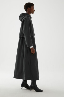 raincoat with detachable hood