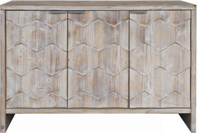 Gracie Oaks Wood Console Table with3 Modern Style Metal Door Handles Wooden Cabinet
