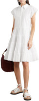 Thumbnail for your product : See by Chloe Pleated Tiered Cotton-poplin Shirt Dress