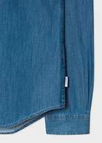 Thumbnail for your product : Paul Smith Men's Tailored-Fit Mid-Wash Denim Shirt With Multi-Colour Button Placket