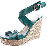 Thumbnail for your product : Philosophy di Alberta Ferretti Leather Wedge Sandals
