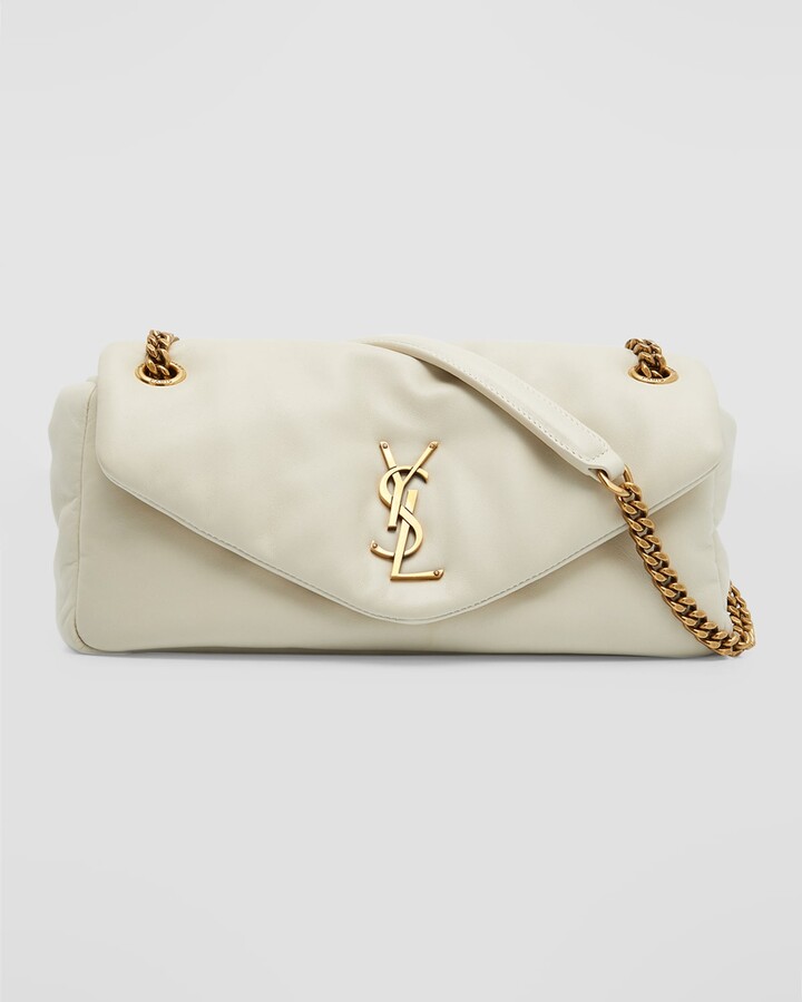 Saint Laurent Calypso Small Shoulder Bag in Smooth Padded Leather