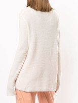 Thumbnail for your product : Sally LaPointe Cowl-Neck Ribbed Jumper
