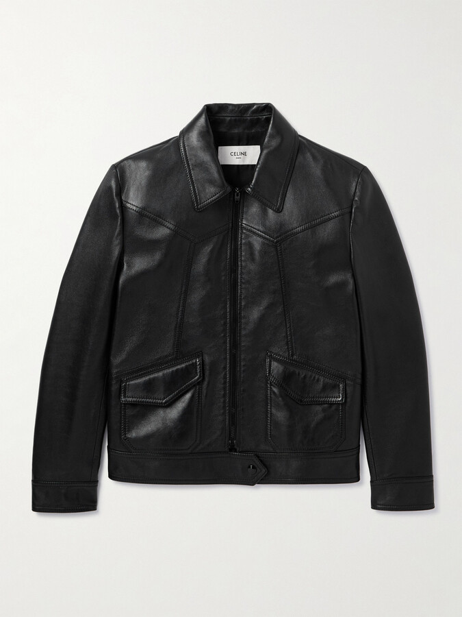 Celine Panelled Leather Jacket