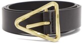 Thumbnail for your product : Bottega Veneta Triangle-buckle Leather Belt - Black