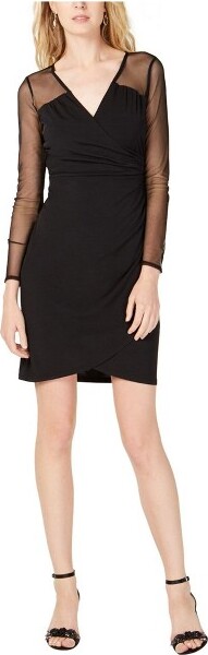 International Concepts I.N.CInternationalConceptsWomensIllusion-SleeveSheathDress,black,Large