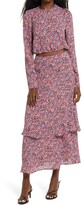 Thumbnail for your product : AFRM Serene Floral Tiered Maxi Skirt