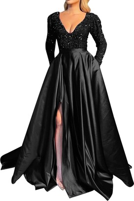 New Ladies Lace V-neck Sexy Long Skirt Tail Banquet Evening Dress Women's  Clothing Wedding Bridal Dresses