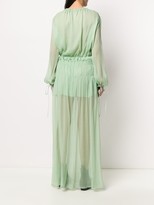 Thumbnail for your product : Amiri Ruffle-Trimmed Silk Dress