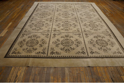 Rugs On Net Antique Peking Chinese Allover Geometric Ivory 1880s Rug
