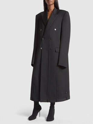 Balenciaga Wool gabardine coat - ShopStyle