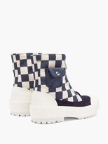 Thumbnail for your product : J.W.Anderson Zipped Check Cotton-canvas Boots - Blue White