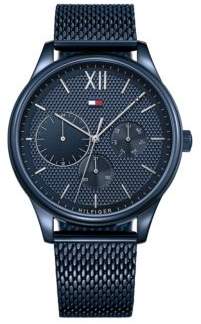 Tommy Hilfiger Blue Stainless Steel Chronograph Mesh Bracelet Watch