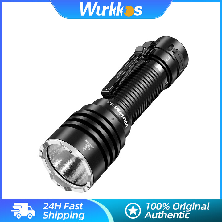 Wurkkos TS23 21700 EDC Rechargeable Tactical Flashlight 5000LM XHP70.3 HI LED Torch IPX-8 Waterproof Two Group Modes Tail Switch