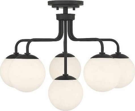 Savoy House SavoyHouseMarco6-LightSemi-FlushMountinMatteBlack
