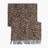 Thumbnail for your product : J.Crew Wool-blend scarf in leopard