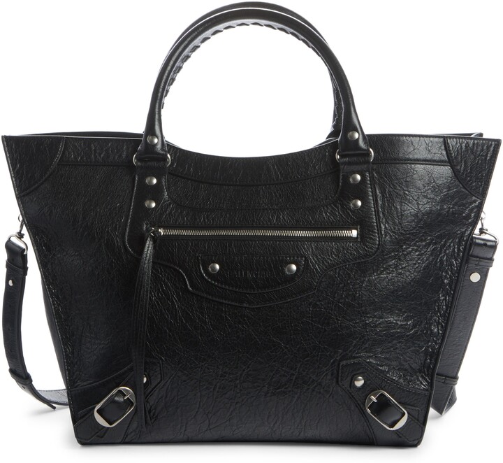 classic city leather tote