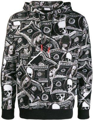 Philipp Plein Dollar print hoodie - ShopStyle