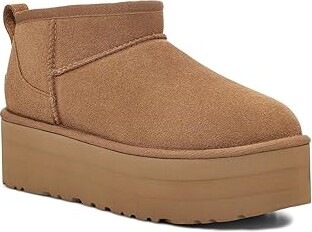 UGG Classic Ultra Mini Platform Women's Boots Chestnut : 5 B - Medium, Suede
