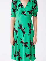 Thumbnail for your product : Diane von Furstenberg Jemma Cinch-Sleeve Crepe Midi Dress