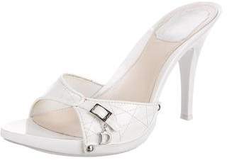 Christian Dior Patent Leather Slide Sandals