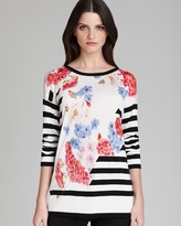 Thumbnail for your product : Bloomingdale's Basler Floral Print Sweater Exclusive